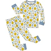 Jimonda Kids Cozy Rayon From Bamboo Long Sleeve Pajamas Set Soft Stretchy Sleepwear Clothes For Girls Boys Cute Printed PJs