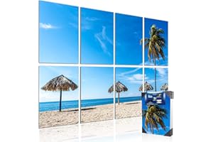 Art Acoustic Panels, 48x32x0.4 Inch, Sound Proofing, Wall Decoration, Suitable for Coastal Room Sound Absorption & Relaxation Enhancement (Beach), Mollywell