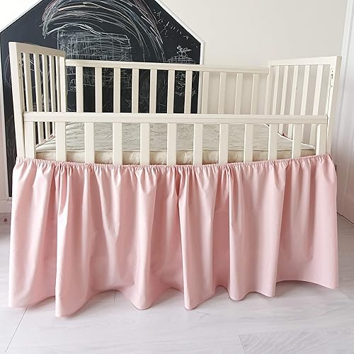 plain pink crib bedding