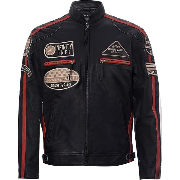 SIZMA Men's Real Leather Jacket 100% Lambskin Classic Casual