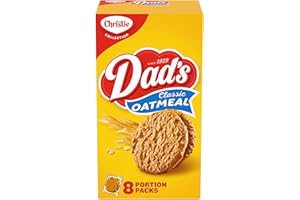 Dads Original Oatmeal Cookies, School Snacks, 8 Individually Wrapped PAcks, 300g, Baked in Canada