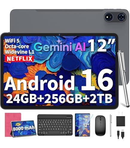 Amazon.com : Nexall N90 Android 16 Tablet, 12 inch Tablet 2K FHD+