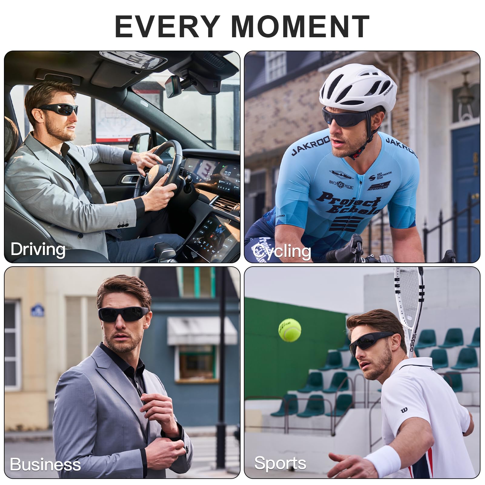 OhO Smart Glasses,Polarized Sunglasses with Bluetooth Speaker,Athletic/Outdoor UV Protection and Voice Control,Unisex(Transitional Lens)