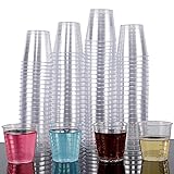 Zcaukya 100 Shot Glasses, 1oz Clear Plastic
