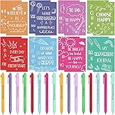 HCEWSBFD 16 Sets Colorful Happiness Notebooks Bulk Gifts Funny Motivational Journals Inspirational Notepads End of Year Gifts from Teacher Prizes Travel with Retractable Ballpoint Pens(Happy Style)
