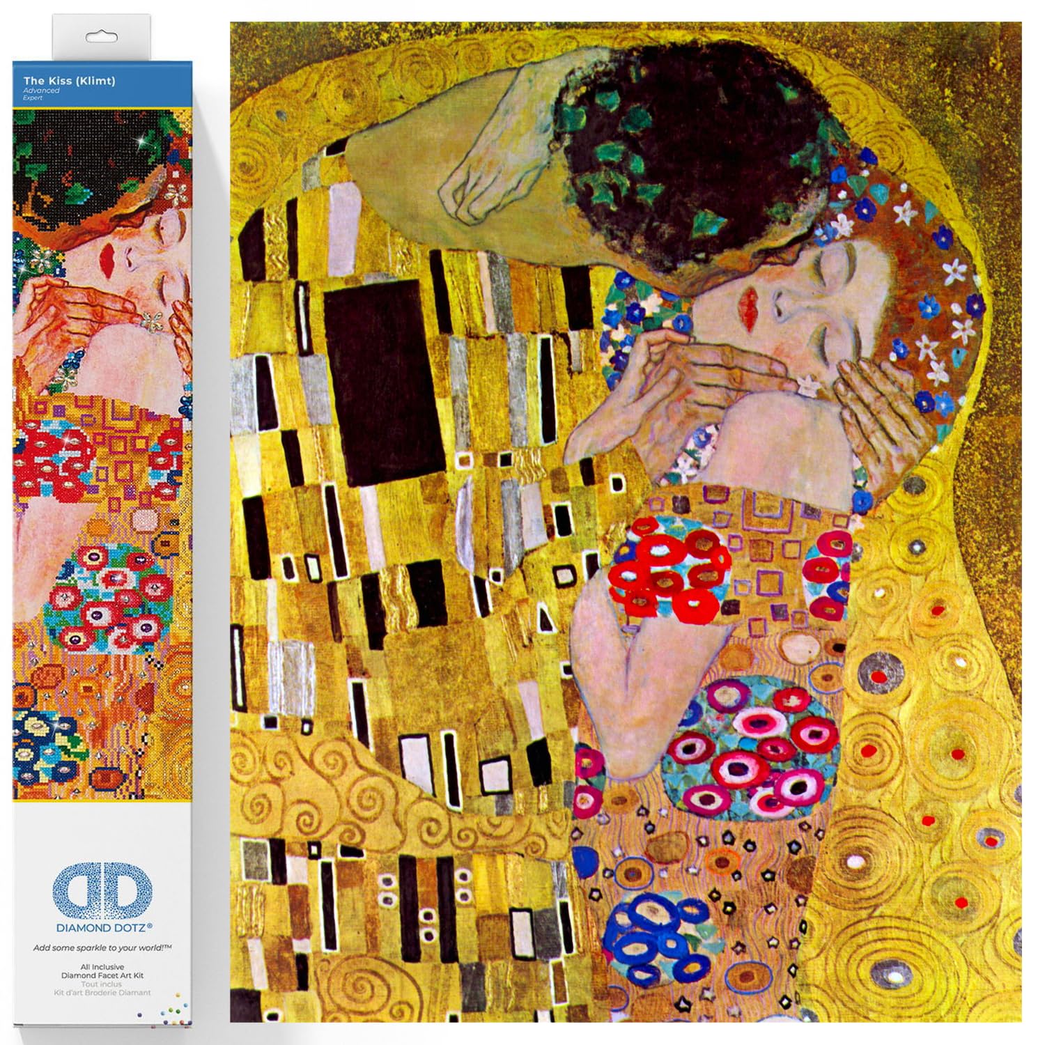 Diamond Dotz - The Kiss by Klimt - Diamond Embroidery Facet Art Craft Kit,55.9x71.12cm