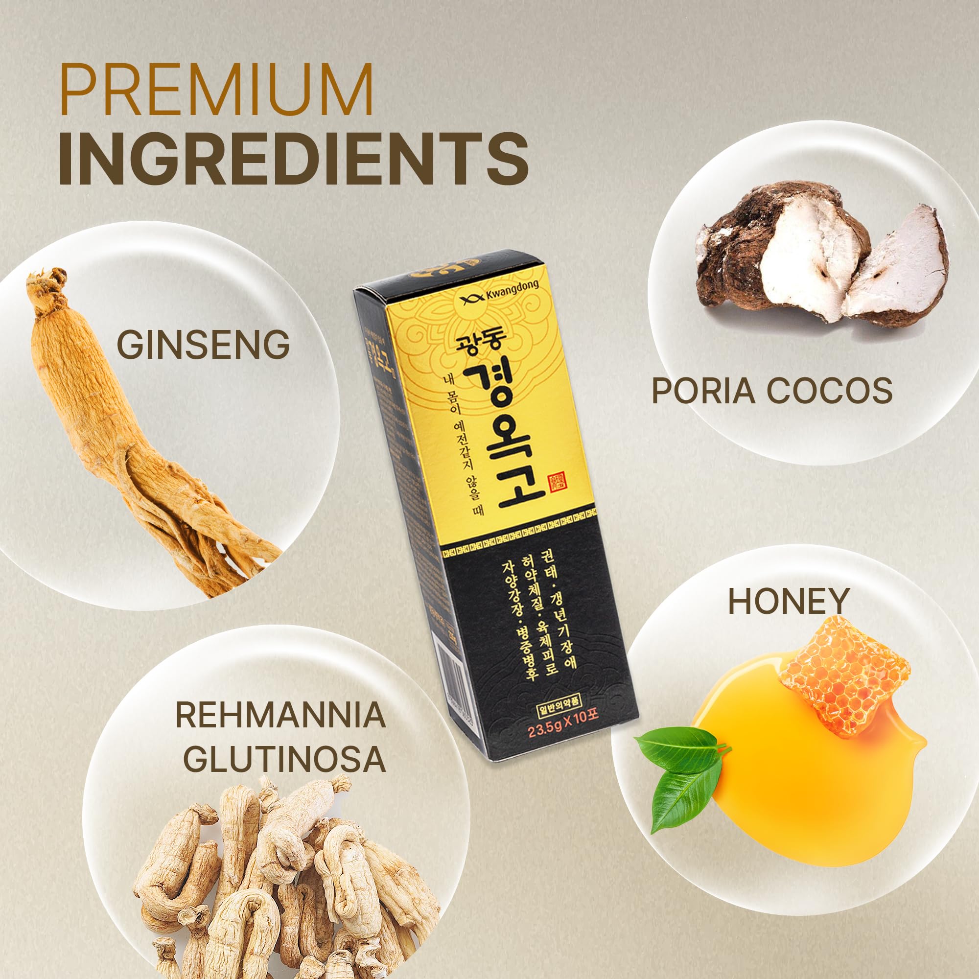 KWANGDONG Kyung Ok Ko Premium Korean Herbal Supplment with Natural Ingredients, Natural Energy Booster for Men & Women 60P