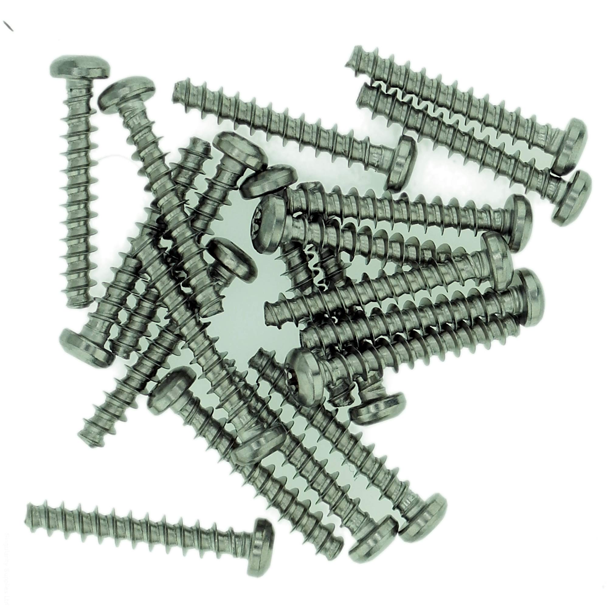 D3 (3mm x 16mm) TX Pan Screws for Plastic - Stainless Steel (A2) (Pack of 20)