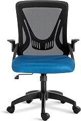 Blisswood Office Desk Chair Blue Black Mesh Chair 360° Tilt Lumbar Support view 8