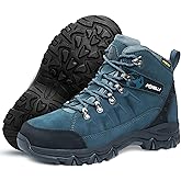 Foxelli Women’s Hiking Boots – Waterproof Lightweight Suede Leather Hiking Boots for Women with All-Day Comfort, Grip & Support for Trails, Travel & Outdoors