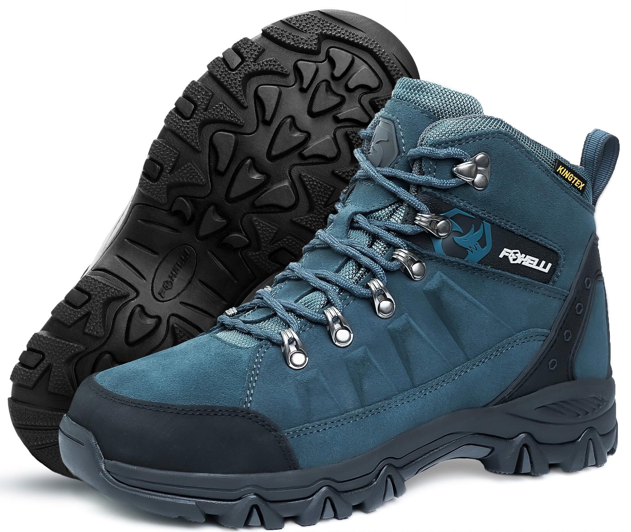 Photo 1 of ***(HEAVILY USED/ MINOR DAMAGE)***Foxelli Women’s Hiking Boots - Waterproof Lightweight & Breathable Suede Leather 7
