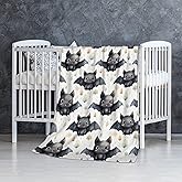 SUPERICH Halloween Bats Baby Blanket Gifts Super Soft Swaddle Newborn Cozy Baby Receiving Blanket Stroller Throw Blanket for Crib 40x30 in for Puppy