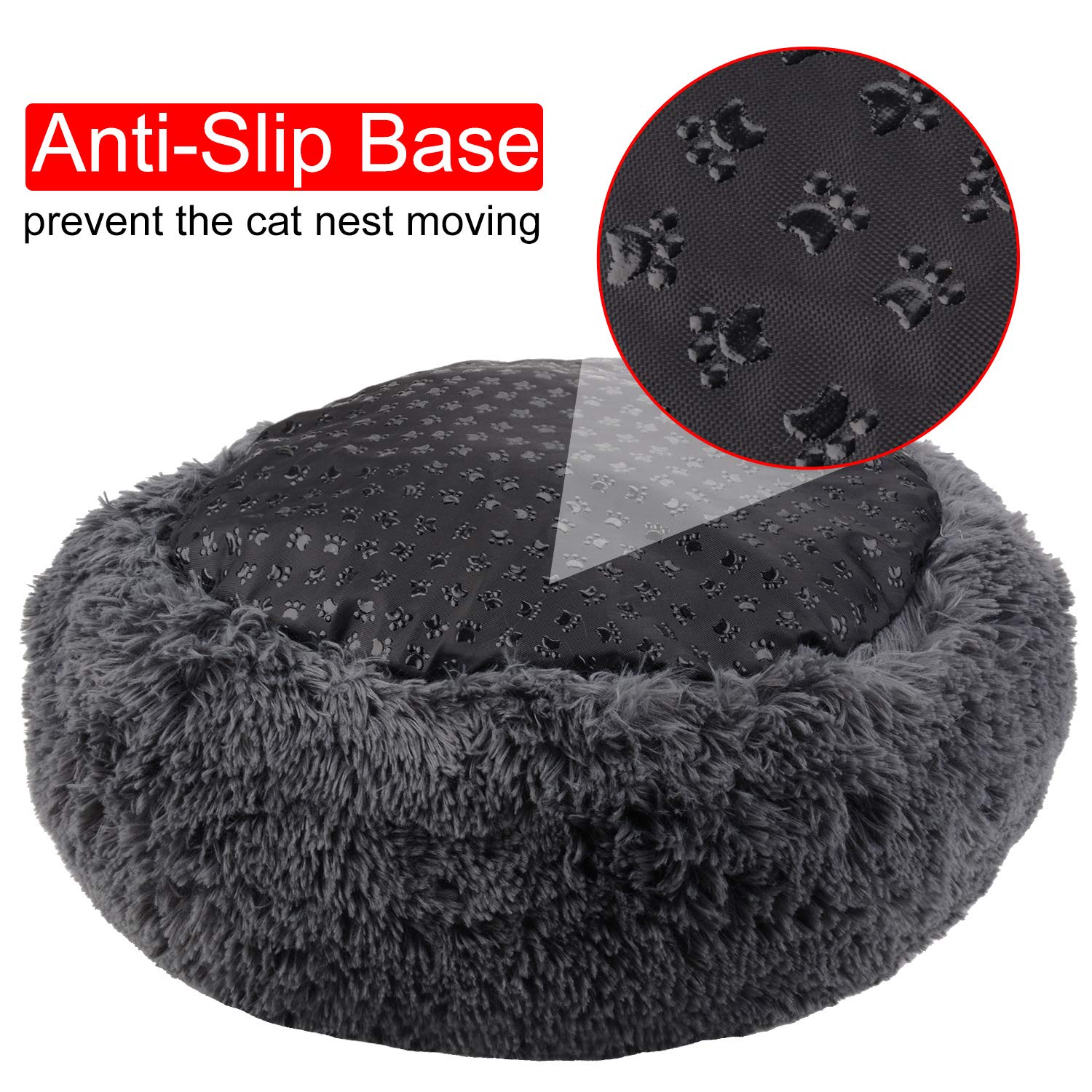 Katzenbett, Plüsch Weich Runden Katze Schlafen Bett/Klein Hund Bett/Haustierbett/katzenbettchen/Betten für Katzen