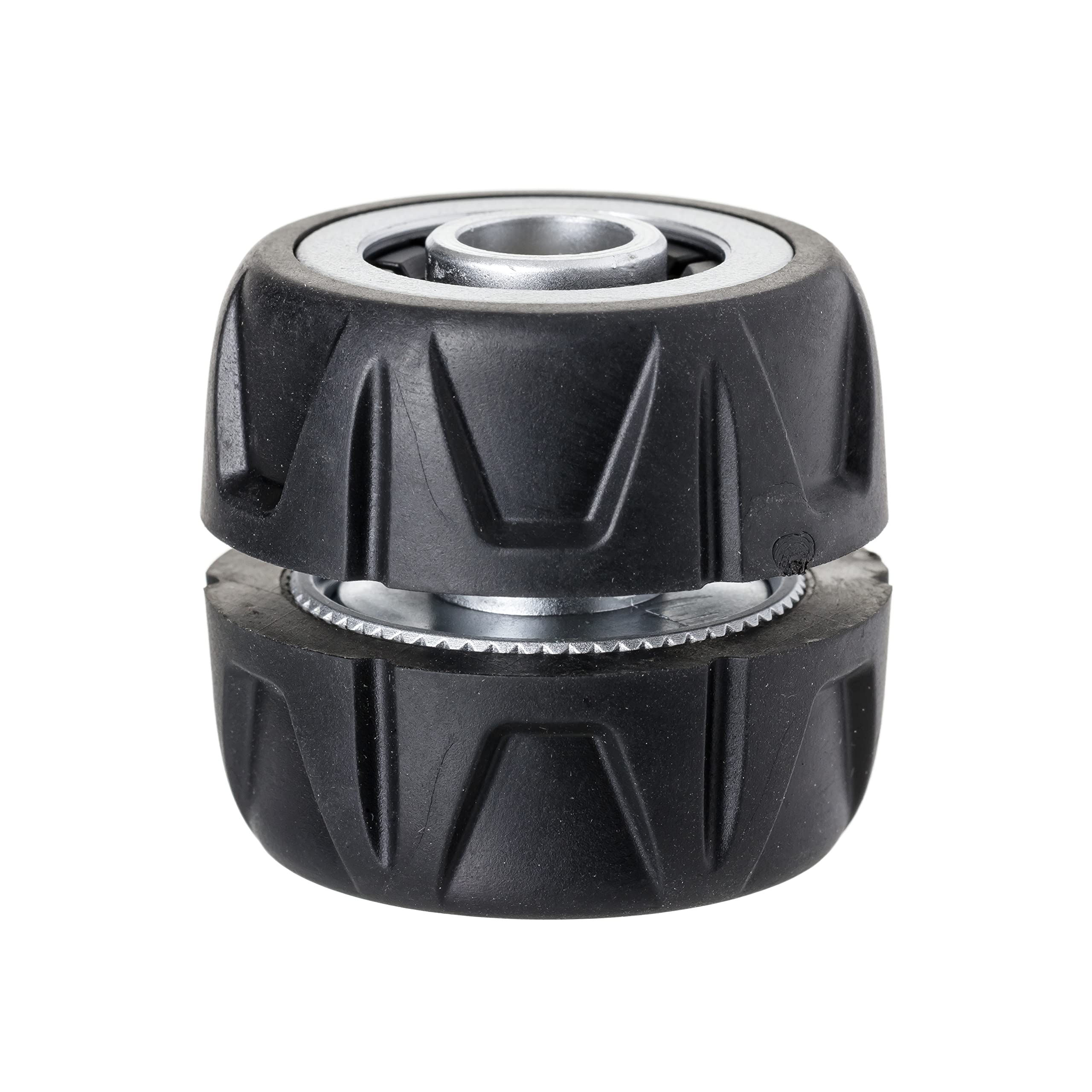 TATAY Hose Mender 1/2" (12.5mm) - 5/8" (15mm) Metal Soft, Universal Connector, Easy Installation, Stainless and Corrosion Resistant, Silver - Black — image 1