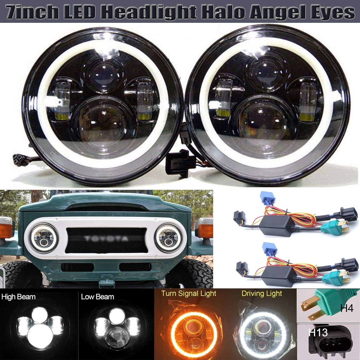 Rgb Color Headlight Bulb Conversion Kit For Toyota Fj Cruiser 2007