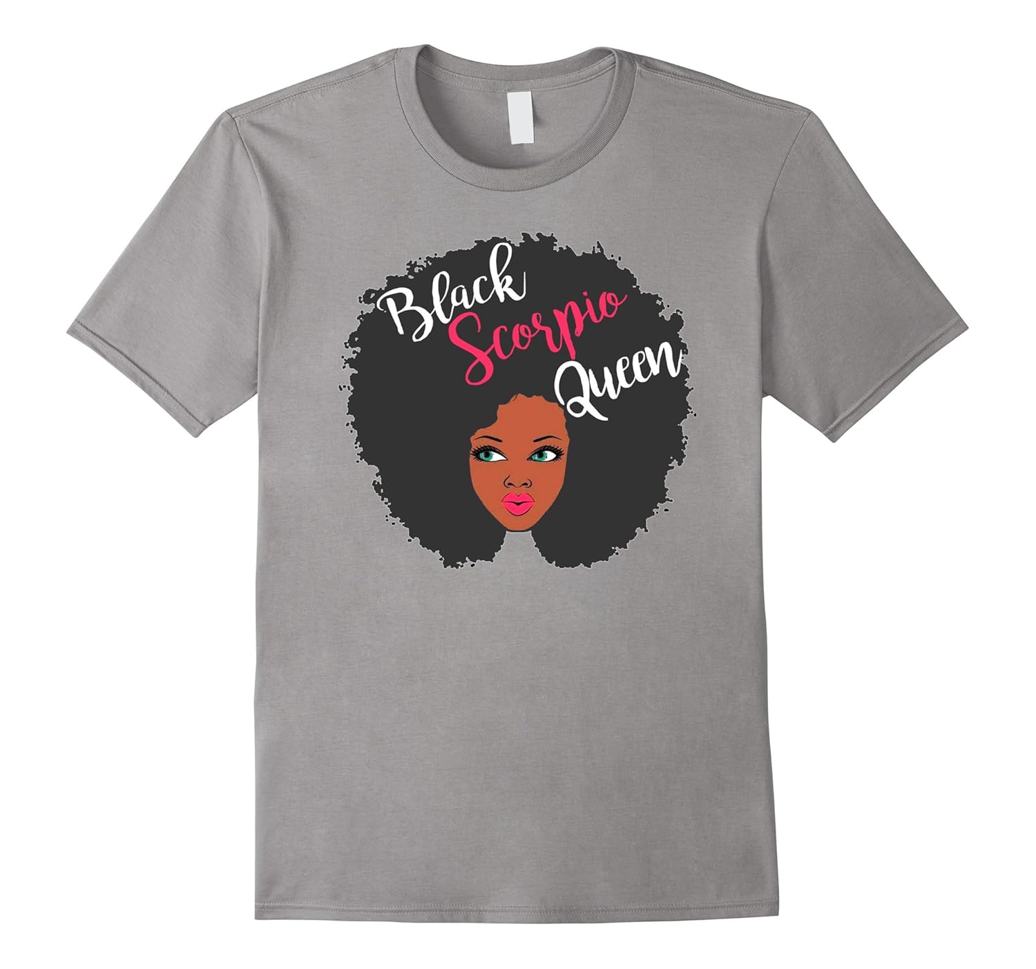 Scorpio Zodiac Birthday Afro Gift Queen T-Shirt Black Women-ANZ