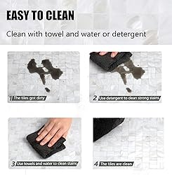 KASARO Peel and Stick Mosaic Shell Backsplash