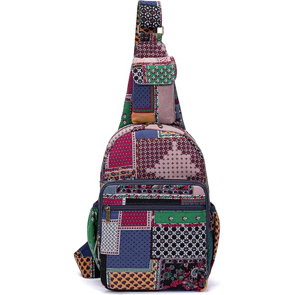 Amazon.com | Mandala Crafts Purple Boho Sling Bag for Women  display picture 1