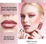 Oulac Rose Diamond Lip Gloss Metallic Pink 4.5ml MD04 Vegan Glitter view 2