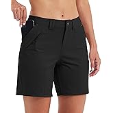 Willit Women's Golf Hiking Shorts 7" Quick Dry Athletic Shorts Casual Summer Shorts with Pockets Water Resistant