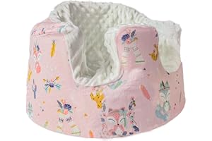 Auisea Seat Cover Pink Fox Theme - Soft and Breathable Baby Seat Cover for Enhanced Comfort - Baby Floor Seat Cover for Bumbo - Perfect for Baby Girl or Boy