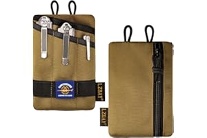 LZBAY EDC Pocket Organizer,EDC Pouch to Carry Tactical Pen/Knife/Phone,Men's EDC Tool Pocket with 4 Pockets Tool Storage EDC Pouch,Nylon Belt Utility Organizer Pouch for EDC Gears,Mini Multitool Pouch