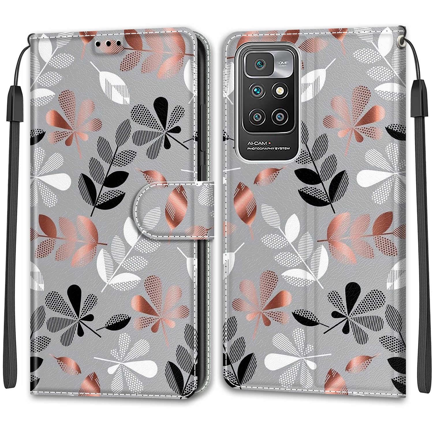 TOMYOU Premium Leather Folio Cover for Xiaomi Redmi 10 Case Magnetic Closure Full Protection Book Pattern Design Wallet Flip with [Card Slots] and [Kickstand] for Xiaomi Redmi 10 Phone Case