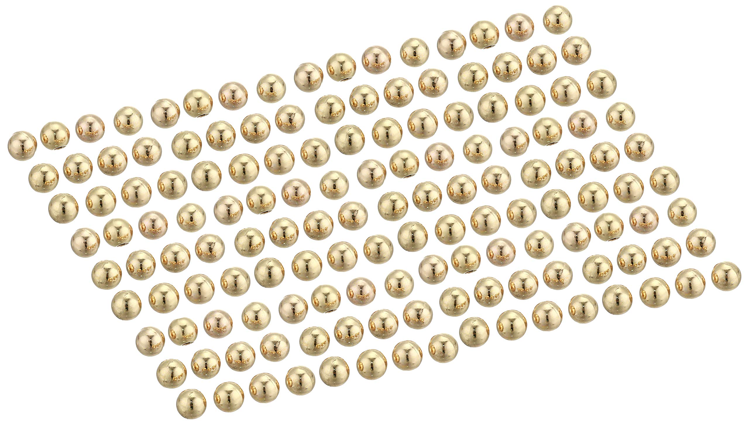 Beadalon Memory Wire End Caps, 5 mm / .197 in, Round, Gold Color, 144 pc