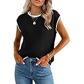 LaGracia Women's Sweater Vest Tops Pullover Tank Top Round Neck Cap Sleeve Lightweight 2026 Spring Summer Outfits