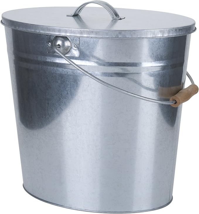 Kamino-Flam 333259 Cubo de Ceniza, Metal, Plata, 40x28x35 cm: Amazon.es