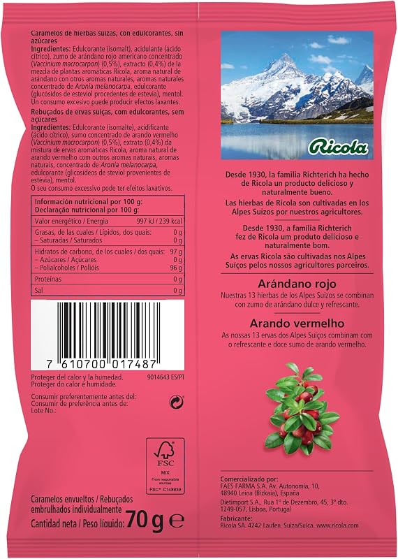 - Mirtilo, doces, caixa 12 unidades