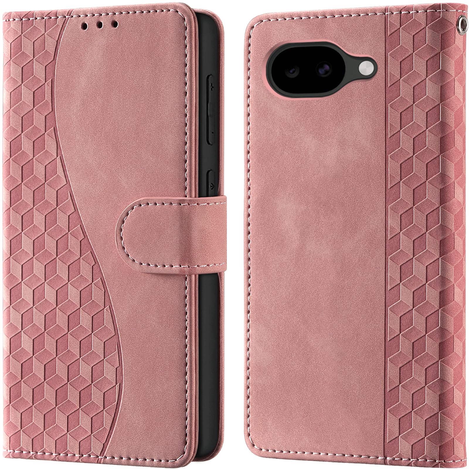 Handyhülle für Google Pixel 10a Leder Wallet Tasche Rosa