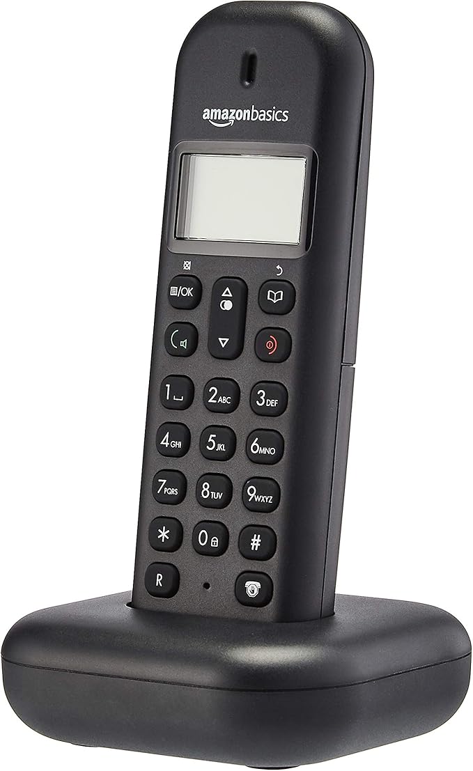 AmazonBasics Téléphone fixe DECT, Noir Amazon.fr Hightech