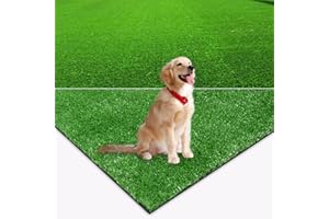 A AYOHA HOME&GARDEN AYOHA Artificial Grass Turf 4FTx6FT, Fake Faux Grass Turf with Drainage Holes, 10MM Synthetic Grass Mat for Patio Backyard Garden Lawn Landscape Balcony Decor, Available Custom Sizes