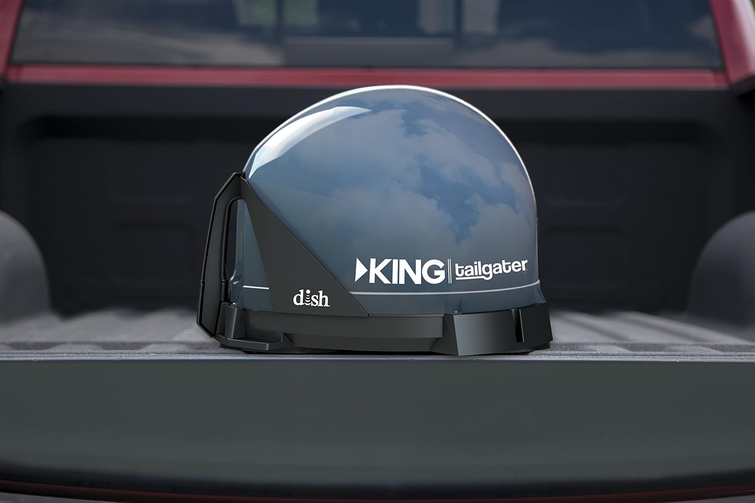 KING VQ4500 Tailgater Portable/Roof Mountable Satellite TV Antenna (for use with DISH) , Gray , Western Arc Satellites: Automotive