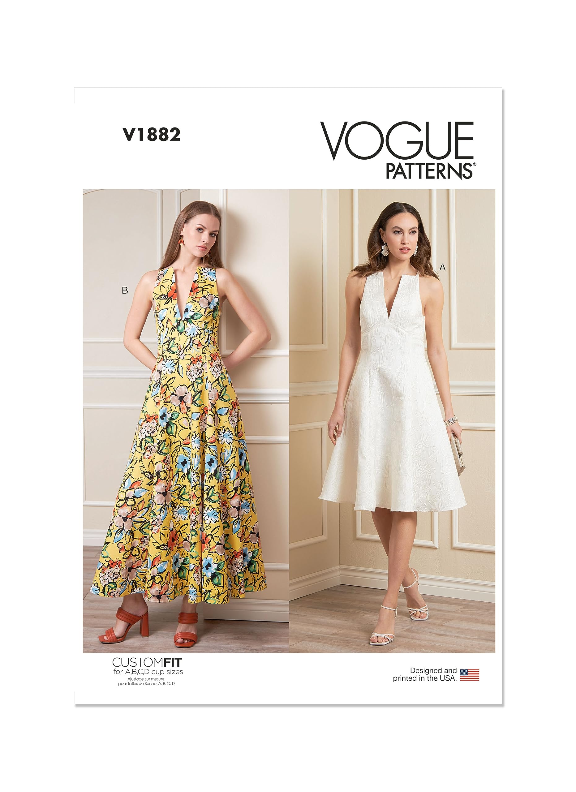 Vogue Patterns V1882B5 Misses Dress B5 (8-10-12-14-16)