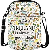 WCGXKO Ireland Trip Gift Ireland Lover Gift Ireland Merch Ireland Zipper Pouch Crossbody Bag (IRELAND CRO1)