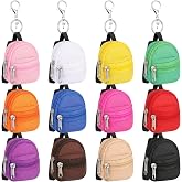 Hsei 12 Pcs Mini Backpack Keychain Coin Purse Bulk Tiny Keychain Bag | Multiple Colors, Miniature Backpack Keychain
