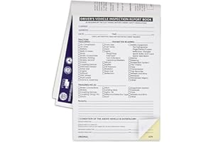 MANSATOR 1 Pack DVIR Inspection Book - 40 Sets Book Format - Detailed Driver Vehicle Inspection Report Book - 5.5" x 8.5" - 2-Ply Carbonless Daily Pre-Trip Inspection Book Meets FMCSR Standards