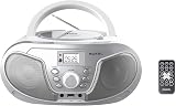 Roxel RCD-S70BT Portable Boombox CD Player with Remote Silver