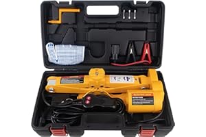 E-HEELP Electric Car Jack 2 Ton 12V Electric Scissor Jack with Storage Box for Car SUV Tire Changes (Lifting rang: 4.72~14.57 inch)