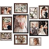 Fixwal Picture Frames, 10 Pack Collage Picture Frame Set for Wall Decor, Hanging or Tabletop Display Multi Sizes Photo Gallery Wall Frames Set Including 8x10, 5x7, 4x6, Multicolor