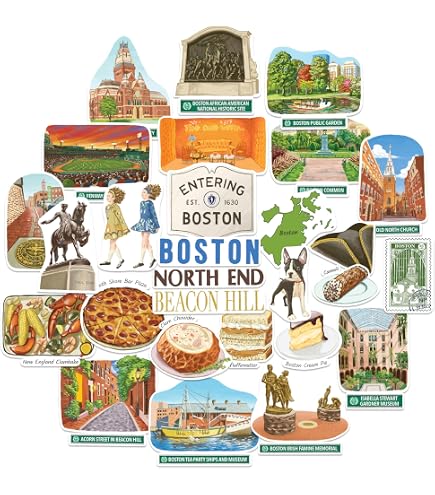 Autocollant USA Massachusetts - Sticker Vinyle 10x10 Cm - Pour Ordinateur, Voiture, Bagages - Déco Voyage #9384