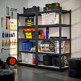 Monzana 5 Tier Heavy Duty Garage Shelving Unit 180x90x40cm Galvanised Steel view 2