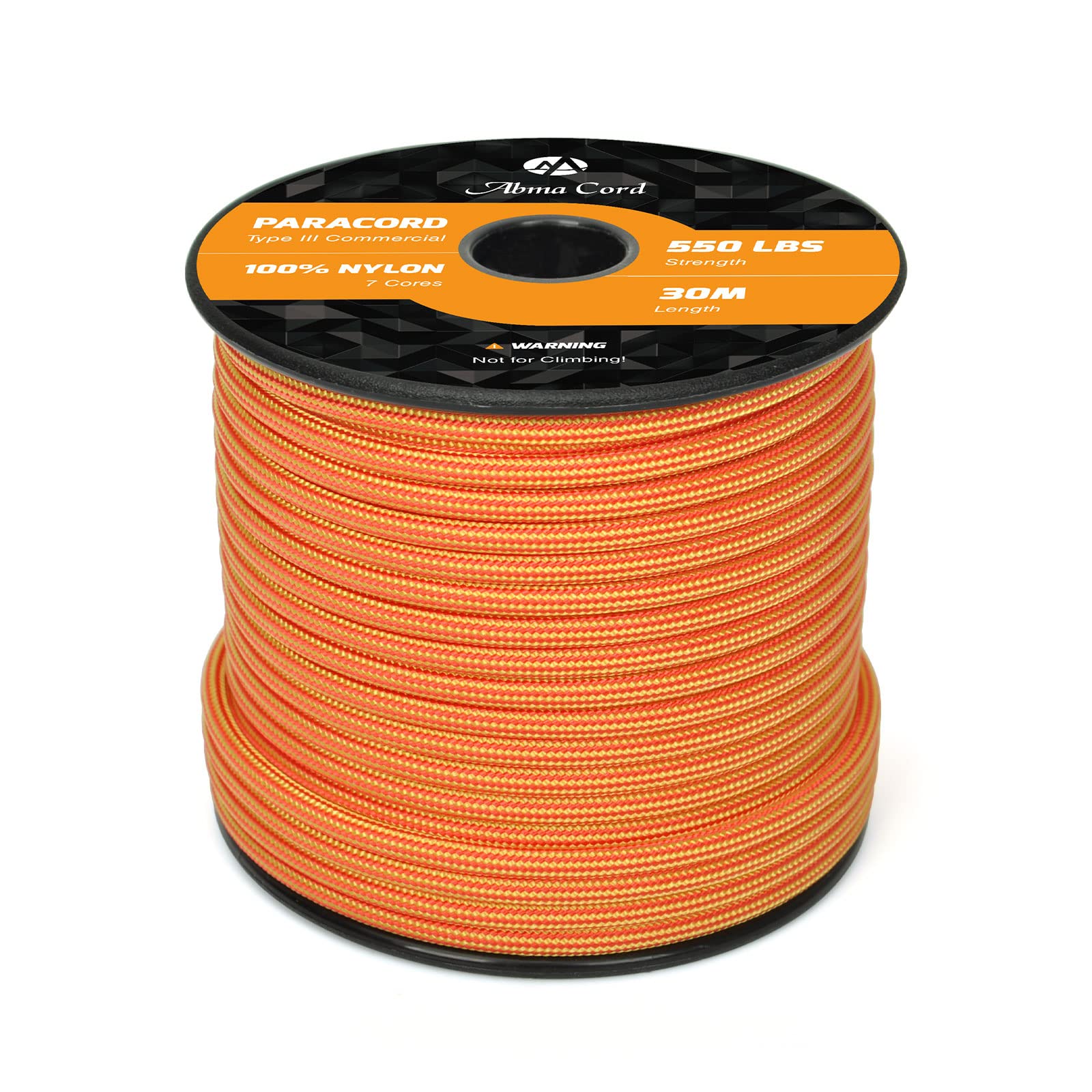 Abma Cord Paracord 550 4mm Nylon Rope Type III 7 Strands Parachute Cord - Max. 250kg (550lbs)