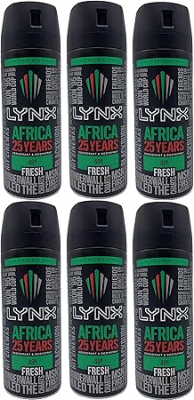 Amazon Com 6x Lynx Africa Deodorant Body Spray 150ml By Lynx Health Personal Care
