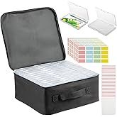 24 Slot Seed Storage Organizer Box with Dual Zipper Bag, Garden Seed Organize Sealed Bags and 160 Pcs Label Stickers Saving Container Keeper Set for Garden Vegetable Flower Plants