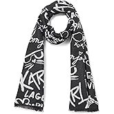 KARL LAGERFELD Paris Women's Accessories Scarf,Black,0S