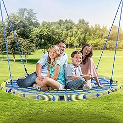 Trekassy 60" Large Spider Web Saucer Tree Swing for
