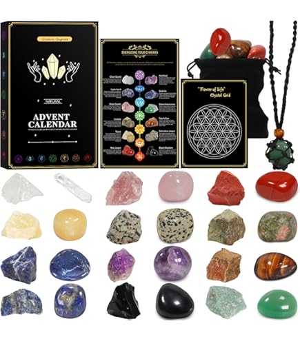 Amazon.com: Crystal Advent Calendar for Adults Women - Healing Gemstone Advent  Calendar 2025 for 24 Days Christmas Countdown